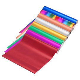 MECCANIXITY 8 Pcs Toner Reactive Foil,Metallic Transfer Hot Foil Roll 5.9" x 9.84ft Deco Foil Transfer Sheets Paper for Hot Foil Pen Scrapbooking Heat Transfer DIY Craft,Mixed Colors