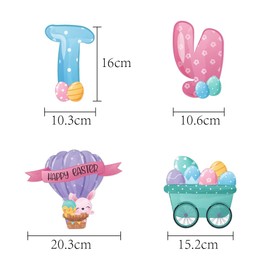 Happy Easter Banner, Easter Day Decorations Banner Favors for Home Holiday Party, Set of 18 for Easter Spring Party, Home, Christian Holiday Decoration