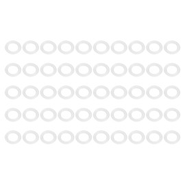 QUARKZMAN M8 Plastic Round Flat Washer Seal Nylon Sealing Ring for Glass Door Handle Transparent Pack of 50