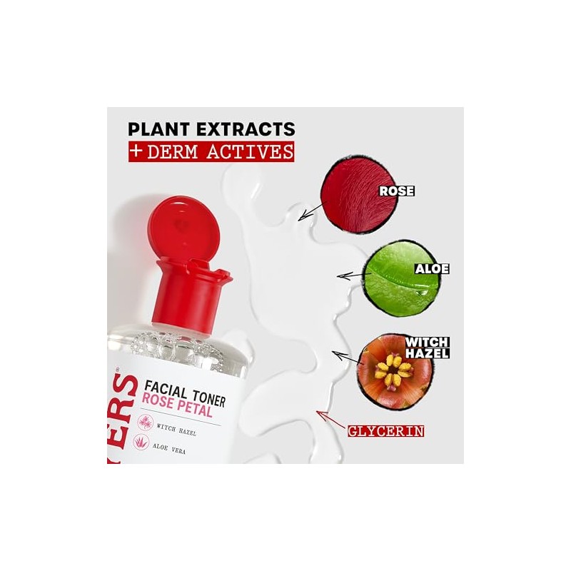 Thayers Tonificador sin alcohol con pétalos de rosa, hamamelis y