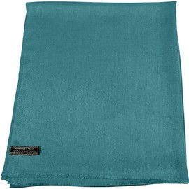 CJ Apparel Jade Green Fringe Solid Colour Design Nepalese Shawl Wrap Seconds NEW(Size: One Size)
