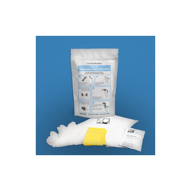 Urine and Vomit Spill Pack, Spill Kit, Single-Use (1 Spill)