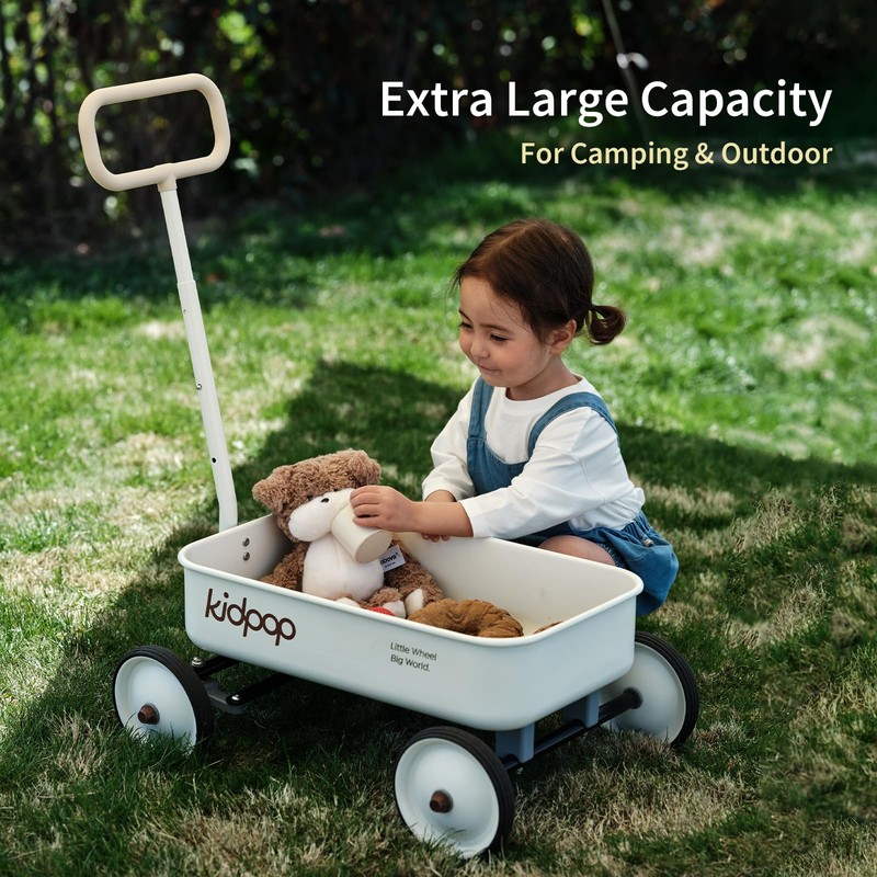 PULA-Wild 2-in-1 Kids' Pull-Along Wagon Toddlers Push Walker for 2.5-8