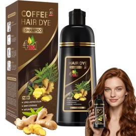 4 en 1 shampoo para canas,hair dye shampoo de Duración prolongada,shampoo tinte cubre canas,contiene Ingredientes Naturales,Suave y delicado,Para