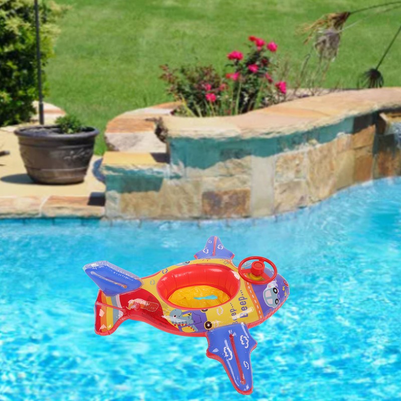 Airship Inflatable Pool Float Multifunctional Floating Swimming Raft with Steering