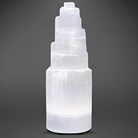 Himalayan Natural Selenite Crystal Selenium Skyscraper Tower Home Decoration Meditation Stone Gypsum Tower for Reiki Healing (10cm-1pcs)
