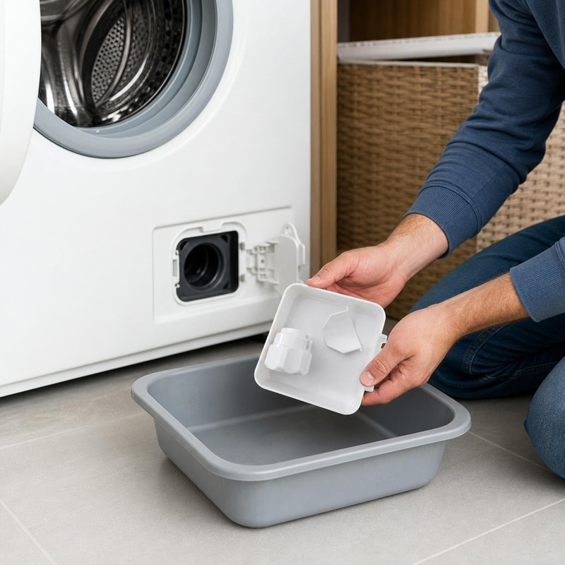 BOFYTR Washing Machine Drain Tray, White, 3-Piece Set