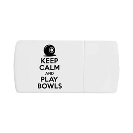 'Keep Calm and Play Bowls' Pill Box with Tablet Splitter (PI00035298)