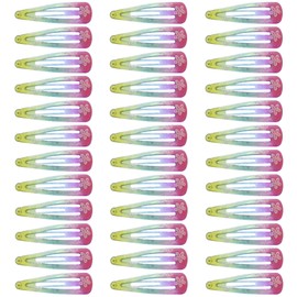 Zac's Alter Ego Set of 36 5cm Multi Shaded Floral Print Sleepy Clips/Snap Hair Clips