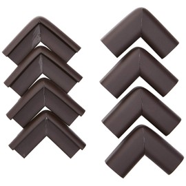 AKORD Baby Safety Corner Protectors for Desk Table, Dark Brown