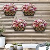 Karlliu 4 Pack 12 Inch Window Boxes Planters Railing Planter