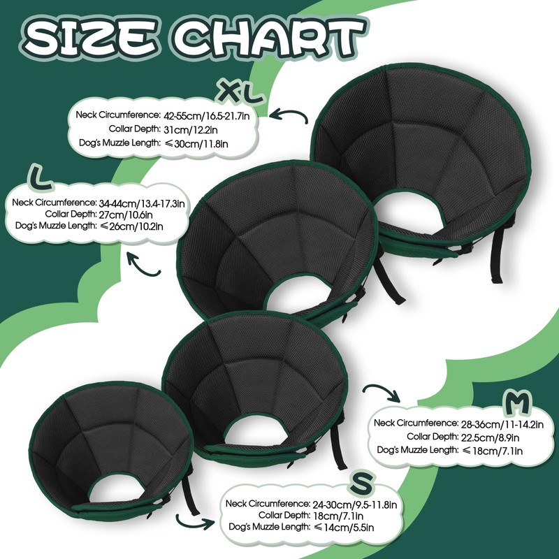 Dog Cone Collar Soft Cone for Medium Dogs After Surgery