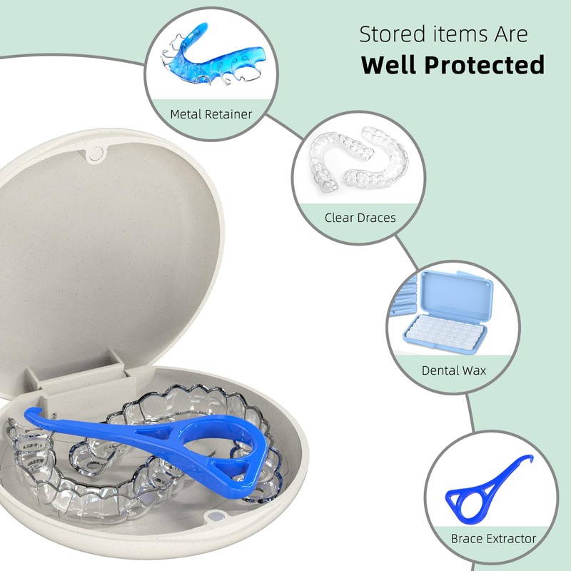 Ralegy Slim Aligner Case with Night Guard, Premium Retainer Mouth