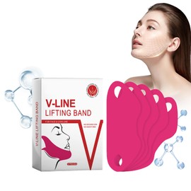 V Line Lifting Mask for Double Chin Tightening, Pack of 5 Double Chin Lifting Face Mask, Anti-Wrinkle V-Shape Mask, V-Shape Face Tape, Lifting Collagen Mask, Hydrogel Collagen Mask for Double Chin,