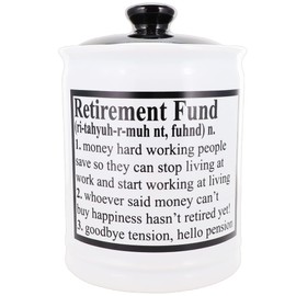 Cottage Creek Jars Retirement Gifts, Retirement Fund Piggy Bank, Candy Jar, Retirement Gifts for Men, Retired Gifts
