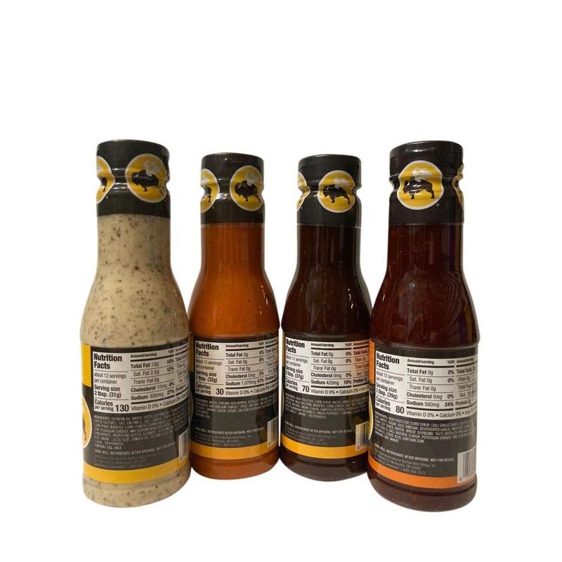 Buffalo Wild Wings Milder Variety Bundle: Parmesan Garlic, Medium, Honey