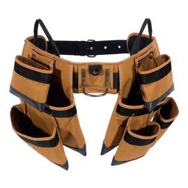Carhartt Padded Tool Belt, Rugged Tool Belt with Tool & Fastener Storage Pockets, 11 Pocket, Carhartt Brown