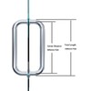 BlueNatHxRPR 12" Glass Door Handle Shower Door Handle Made of
