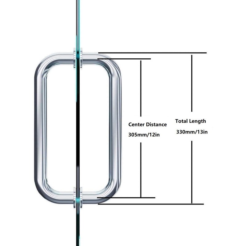 BlueNatHxRPR 12" Glass Door Handle Shower Door Handle Made of