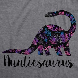 Womens Auntiesaurus T Shirt Funny Kids Gift for Aunt Cute Graphic Dinosaur Top Funny T Shirts Dinosaur Tops for Women Cool Aunt Top Women's Novelty Tees Dark Grey 3XL