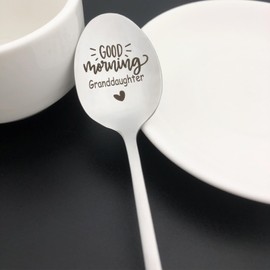 Gift for Granddaughter Christmas Birthday Gift Good Morning Granddaughter Spoon Graduation Wedding Valentines Day Mothers Day Gift Granddaughter Gift from Grandma Grandpa