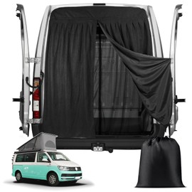 ZWPARTS ZWPARTS Magnetischer Van Insektenschutz Ma?geschneidert fr VW T6, Zweischichtig Auto Insektennetz Moskitonetze fr Heckklappe, Rei?verschluss in der Mitte Tr Insektengitter