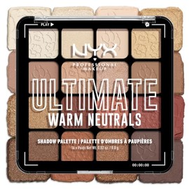 Paleta de sombras,Ultimate Shadow Palette, Nyx Professional Makeup , Tono Warm Neutrals 13g                                                           