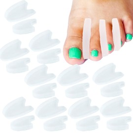 Reppkyh 20 Stück Gel-Zehenspreizer für Ballenzehen, Silikon-Zehenspreizer, Ballenzeh-Korrektor für Füße, Damen, Herren