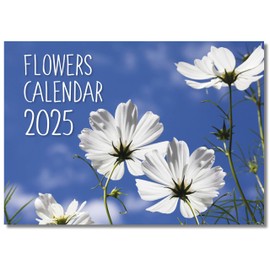2025 A4 Flowers Calendar. One Month to View. A3 when open. Wall Calendar by Absolutely Yours.