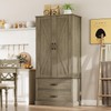 IDEALHOUSE Kitchen Pantry Storage Cabinet with Barn Doors, Drawer, and