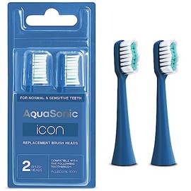 Aquasonic Cabezales De Repuesto Compatibles Con El Cepillo De Dientes Aquasonic Icon 2 Cabezales Para Dientes Normales Y Sensibles Marina de Guerra