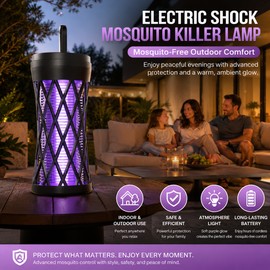 Electric Mosquito Zapper Lamp for Indoor & Outdoor Use – Rechargeable Atmosphere Light for Home, Patio & Camping