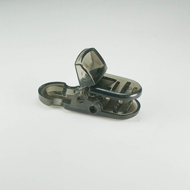 One-Touch Clip 5MM Round Cord Fish Clip Gray (Set of