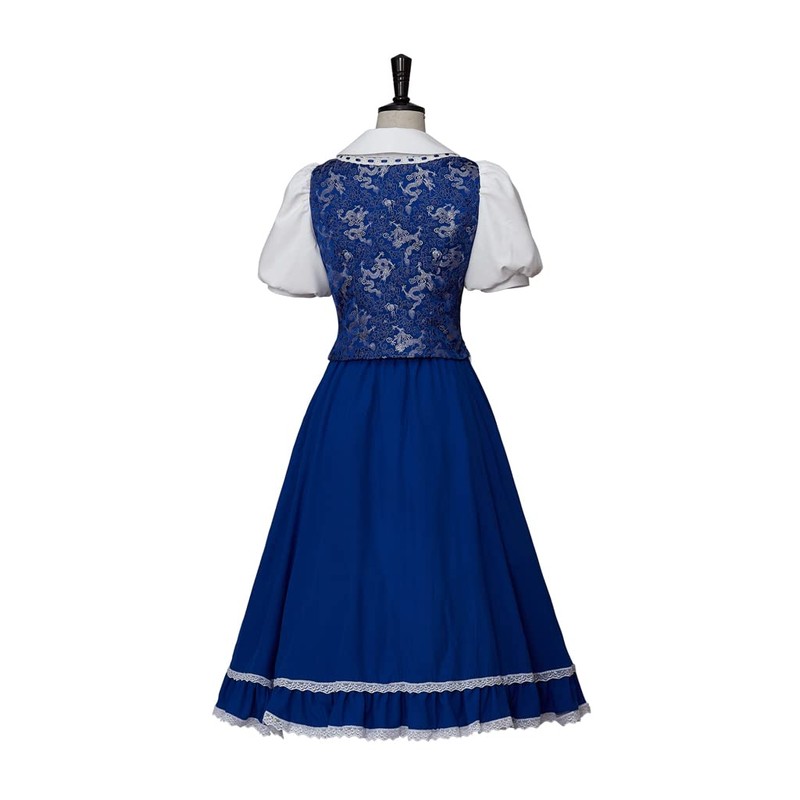 Belle Blue Maid - Disfraz de princesa Belle Village para