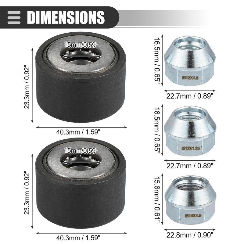 Motoforti Universal Wheel Stud Installer Tool, Wheel Bolt Installer, M12x1.25