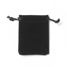Gelirda 20Pcs 7x9cm Black Velvet Bags with Drawstring Jewelry Packing Pouches Small Rectangle Gift Bags for Jewelry Earring Watches Storage