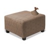 NeColorLife Ottoman Cover Square,Stretch Square Ottoman Covers Slipcover,Soft Knitted Jacquard