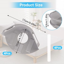 Orixo Fitted Sheet Holder Set of 4, Bed Sheet Holder with Closure Strips, Bed Sheet Holder Against Slipping, Bed Sheet Straps, Fitted Sheet Holder for Corners, for All Mattress Sizes (Grey)