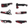 6 Pcs Mini Knife Hair Clips Black Red Punk Barrettes