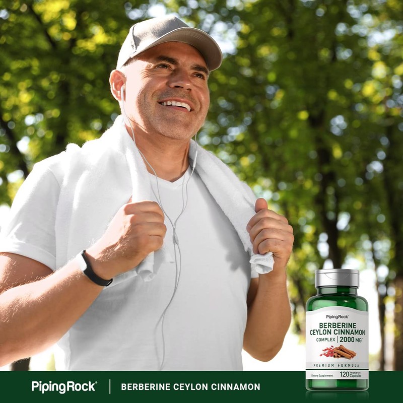 Piping Rock Berberine with Ceylon Cinnamon Supplement | 2000 mg