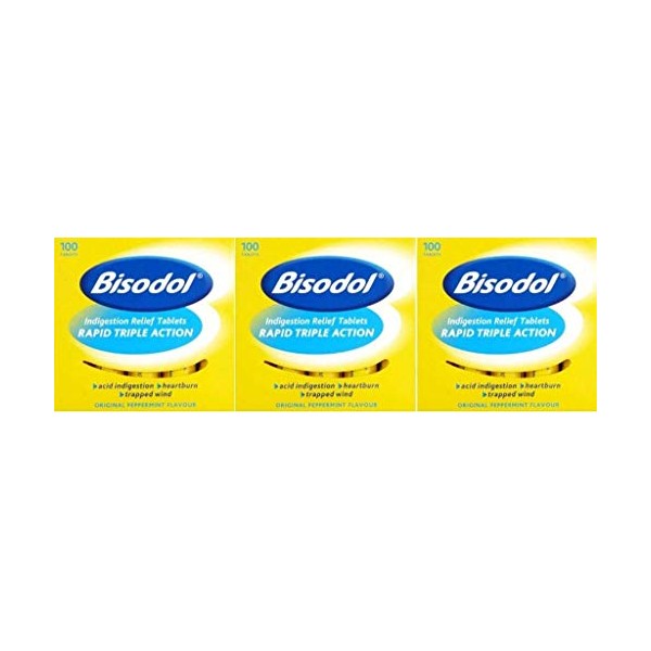 Bisodol Bisodol Indigestion Relief Tablets 100 x 3 Packs