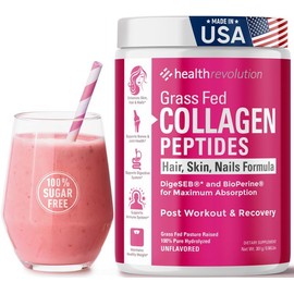 Collagen Powder Supplement - Pure Hydrolyzed Grass Fed Collagen Peptides Powder, Bovine Collagen, Skin Hair Beauty Nails Joints Wellness, Edible Unflavored wellness support