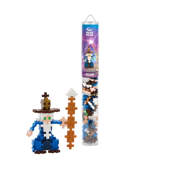 Plus-Plus 4306 Ingenious Construction Toy, Wizard, Creative Building Blocks Tube,