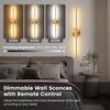JOFIOS Battery Operated Wall Sconces Set of 2, 360°Rotation Wireless