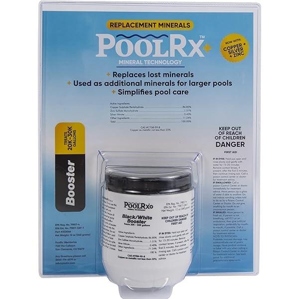 Pool RX 332066 PoolRX+ Booster Black Swimming Pool Algaecide, Single