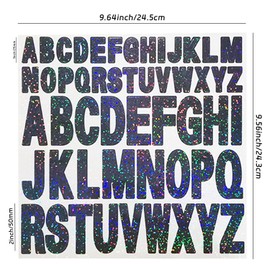 Starboling Letter Stickers,2 Inch+1 Inch Black Alphabet Sticker,Self Adhesive Vinyl Letter Stickers Mailbox Numbers,for Crafts Outdoor Sign Wall Mailbox Windows Doors Car posterboard