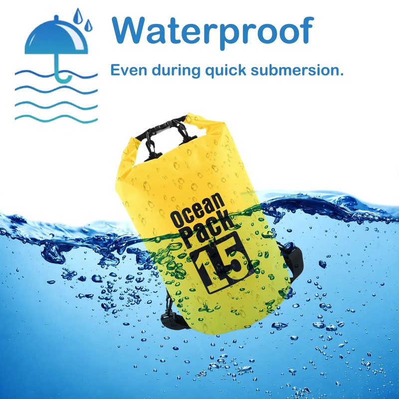 POPOYU Dry Bag, yellow, WaterproofBag
