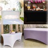 Dololoo Stretchable Tablecloths 6ft for Rectangle Tables with Open Back,