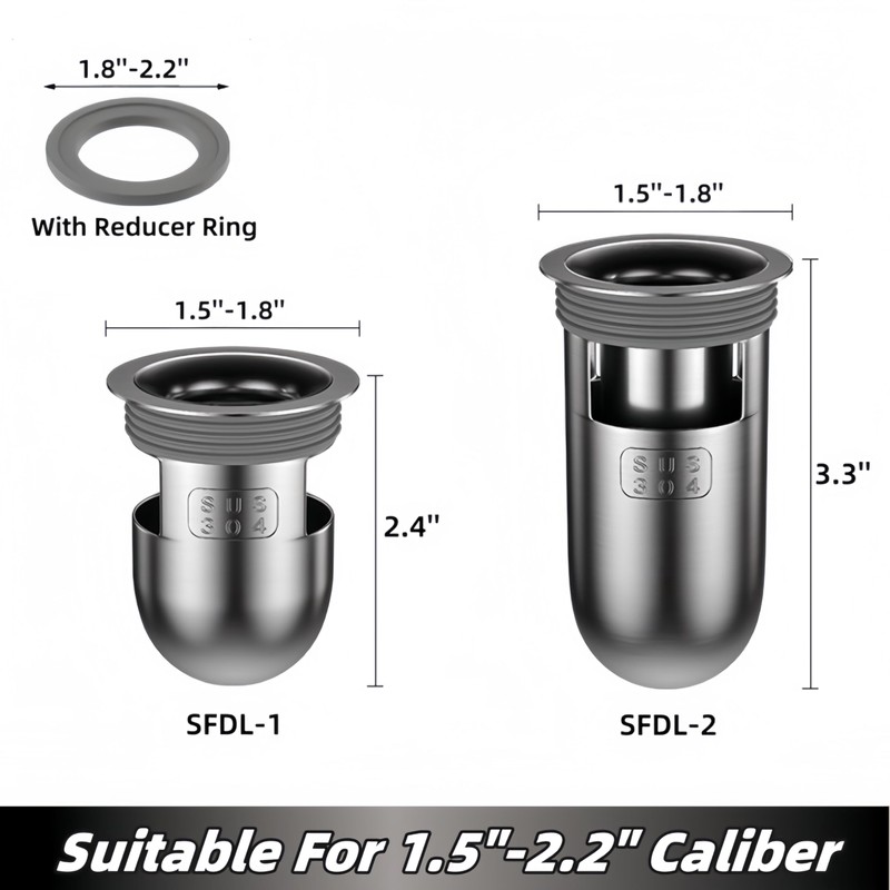 COLDDD Shower Floor Drain Backflow Preventer, One Way Drain Valve