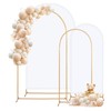 Toolterritary Metal Arch Backdrop Stand and Cover Set of 2,